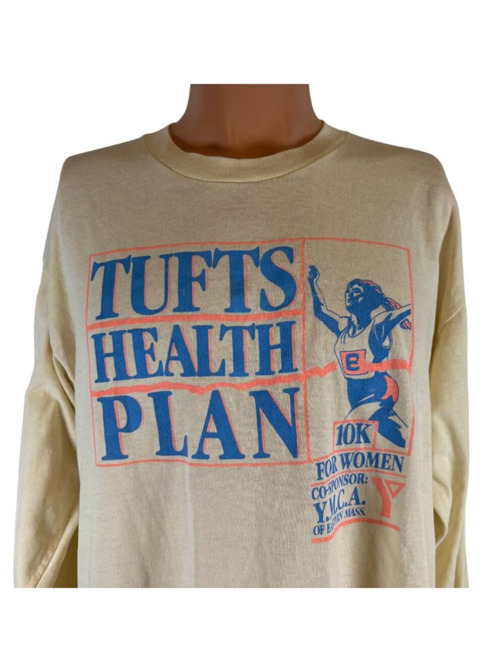 Vintage 10K Race T Shirt Womens Size XL Tufts Health Plan Massachusetts 90s